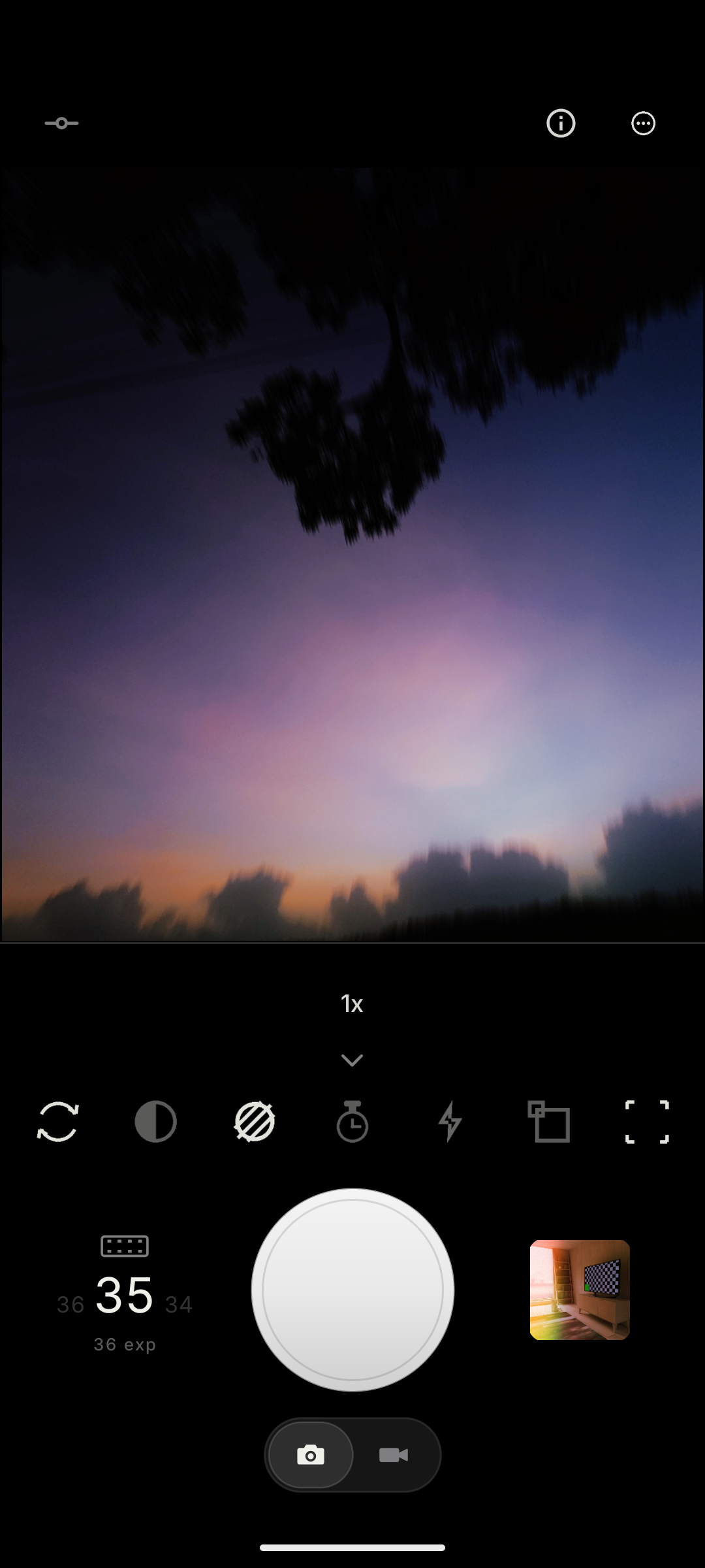 FVLM photo camera, the look live in the finder