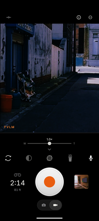 The FVLM video finder, the look already on the picture